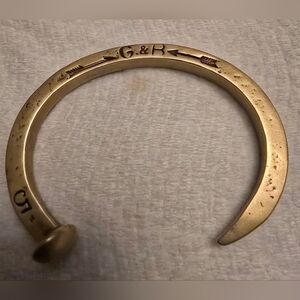 Giles & Brother Le Beau Brass Railroad Spike Cuff Bracelet